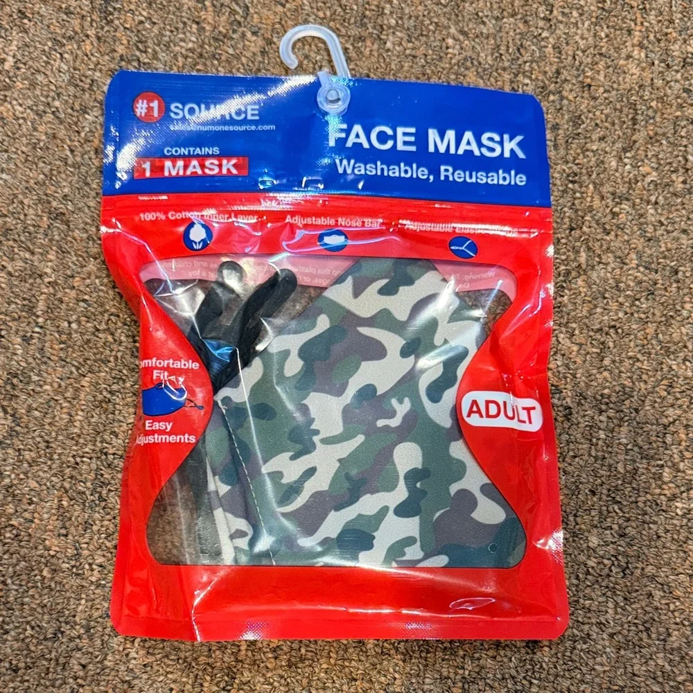 Camouflage adult Face Mask adjustable reusable